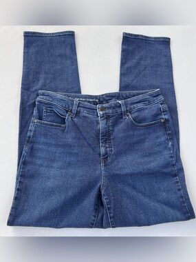 Talbots High-Rise Straight-Leg Jeans in Denim Blue